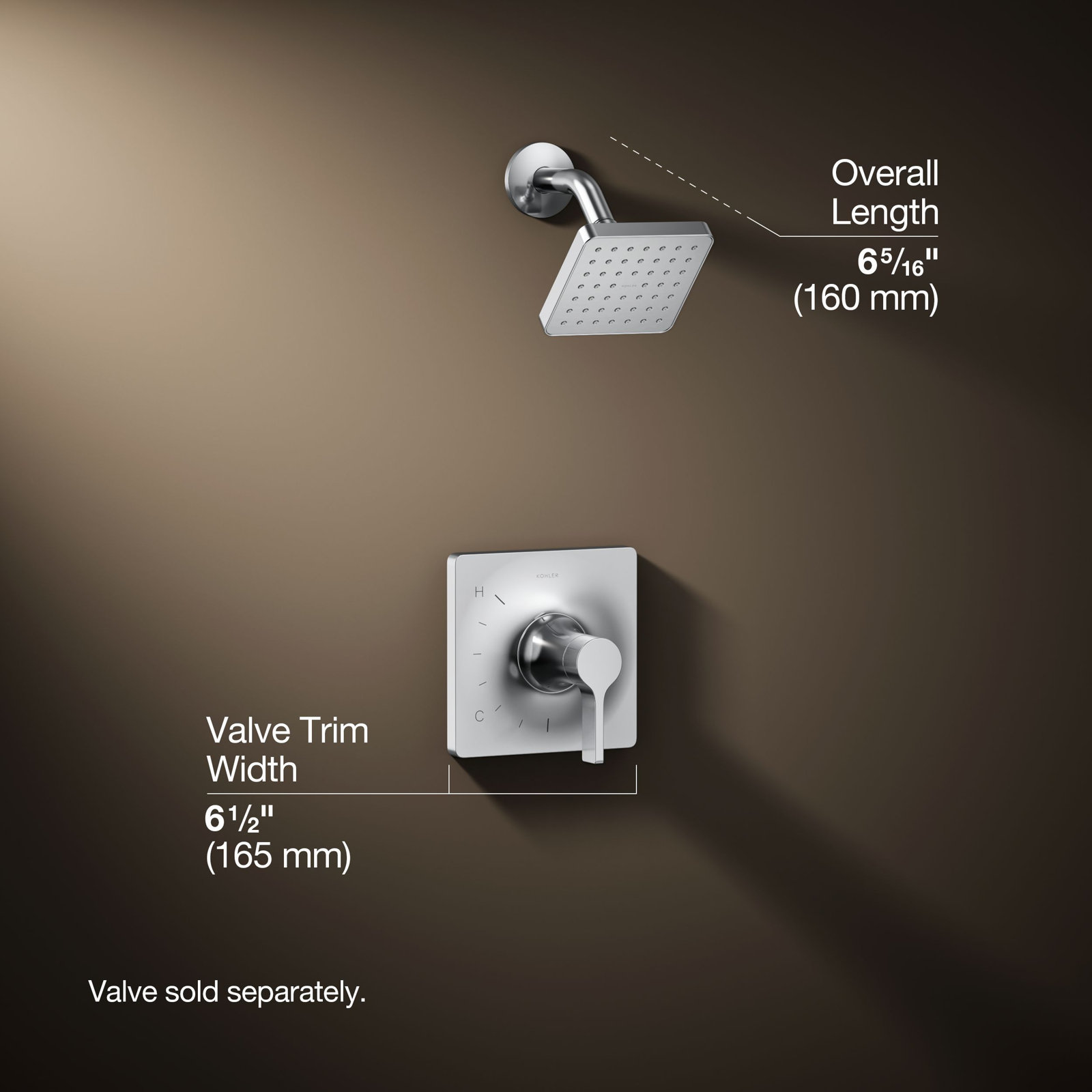 Venza Rite-Temp 1.75 GPM Shower Trim Set, Polished Chrome