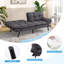 Causeuse convertible 71 po avec accoudoirs et dossiers réglables pour les appartements, le bureau et le salon-909787345