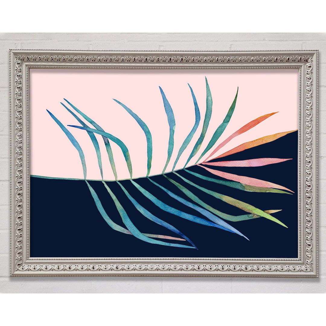 Palm Leaf Mid Century - Einzelner Bilderrahmen Kunstdrucke