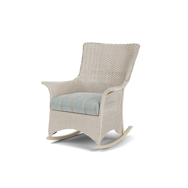 Mandalay Outdoor Rocker Chair, Colorwave Mist, Linen