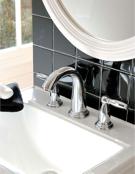 Swing C Double Handles Widespread Faucet Standard Bathroom Faucet