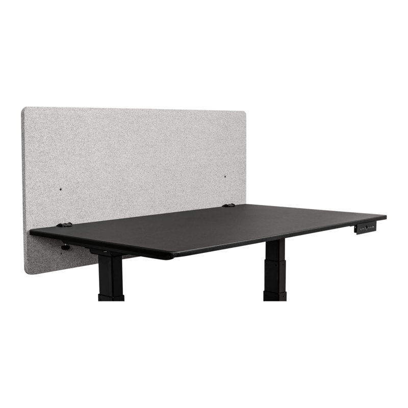 Cool Gray Acoustic Desk Divider with Clamp-On Design