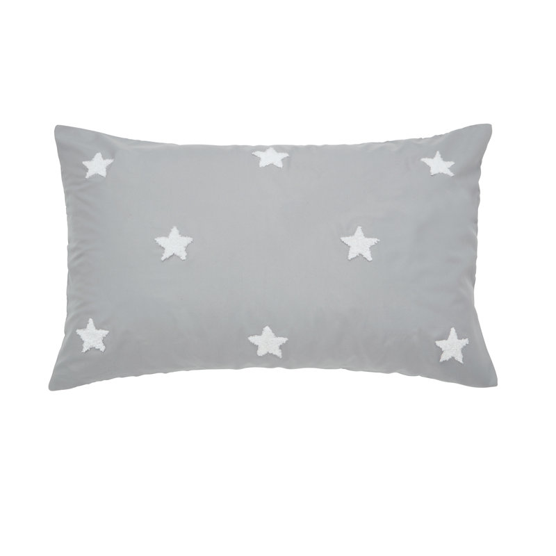 Tufted Star Duvet Cover Set, King Size Duvet Cover + 2 Pillowcases, Grey