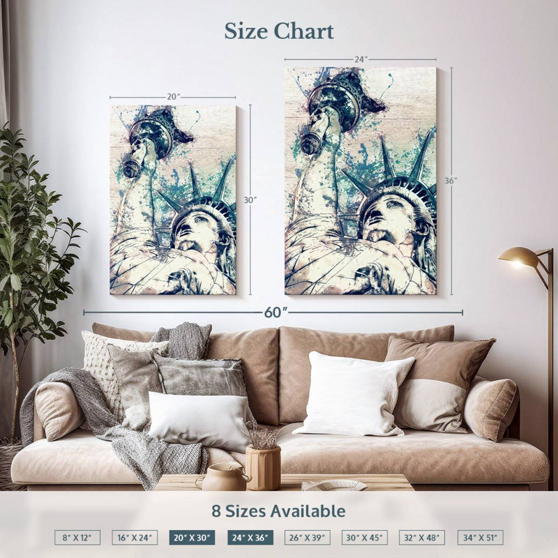 Aime Liberty NYC, 36" H x 24" W