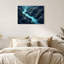 «Winding Teal River Through Layered Rock Canyon Walls», art mural-615727460