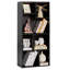 Bibliothèque Melgarejo Black Cubby, bibliothèque géométrique moderne à 5 niveaux de 42 pouces de hauteur, organisateur de rangement autoportant avec plusieurs tablettes ouvertes, petite armoire de rangement au sol pour le salon, la chambre à coucher ou le bureau à domicile-1497372