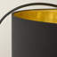 Avacyn 155 cm Curva Trend Black Floor Lamp + Reni Large Black with Gold Inner Drum Shade-2119607784