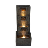 34" H Multi-LeveLED Waterfall Fountain with 3 Warm White LEDS