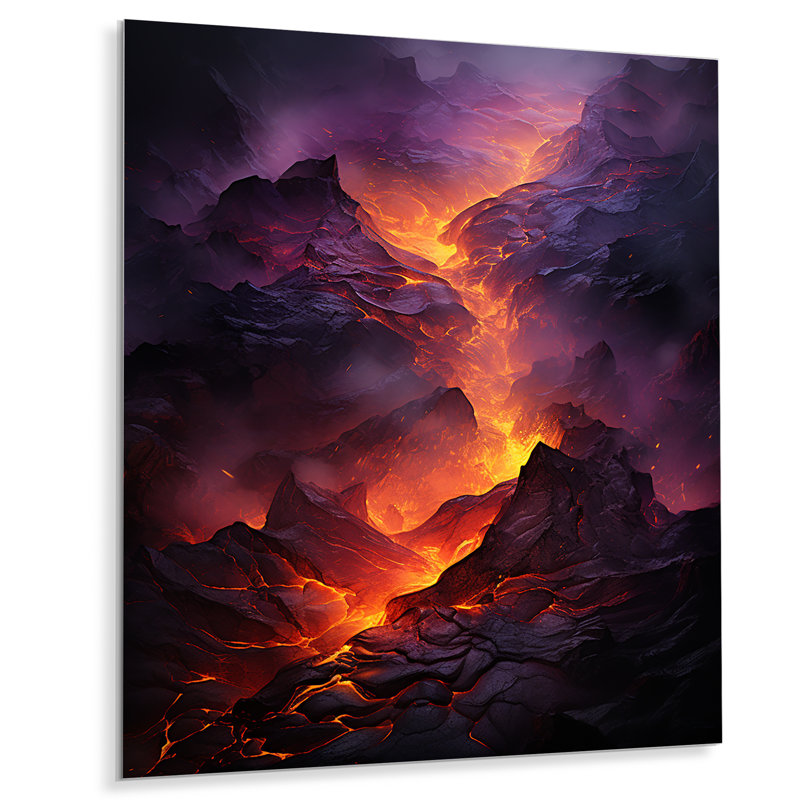 «Volcano Volcanic Glow» sur, H 32 po x l 24 po x P 1 po
