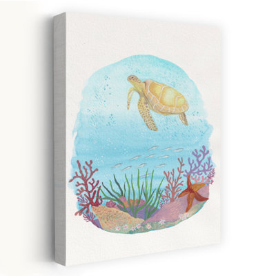 Natation, tortue de mer, impression d'étoiles de mer