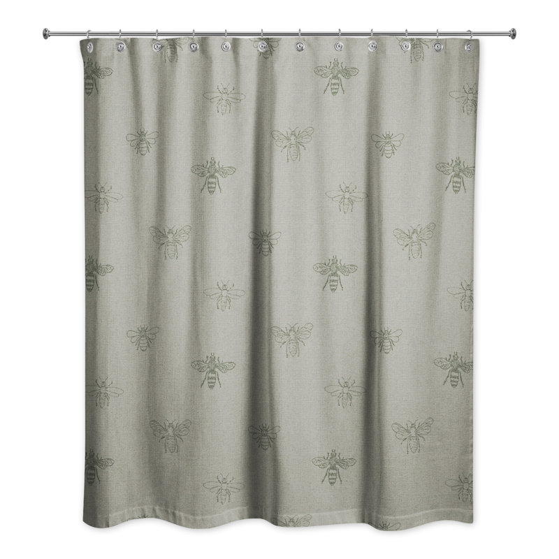 Rideau de douche simple abstrait, Vert