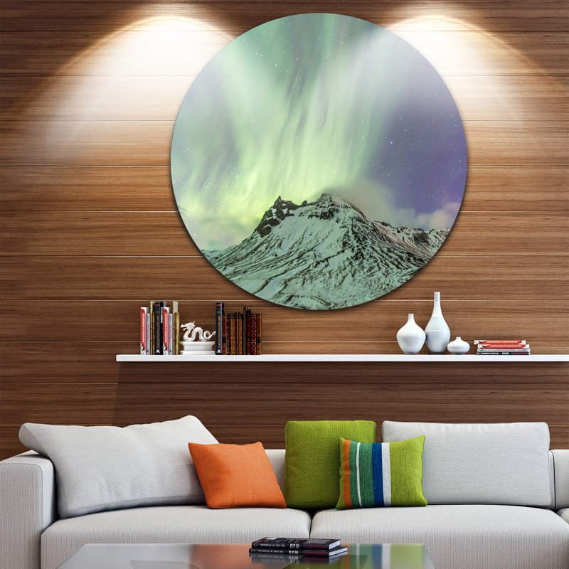 «Northern Light in Island», reproduction d'art sur métal, H 23 po x l 23 po x P 1 po