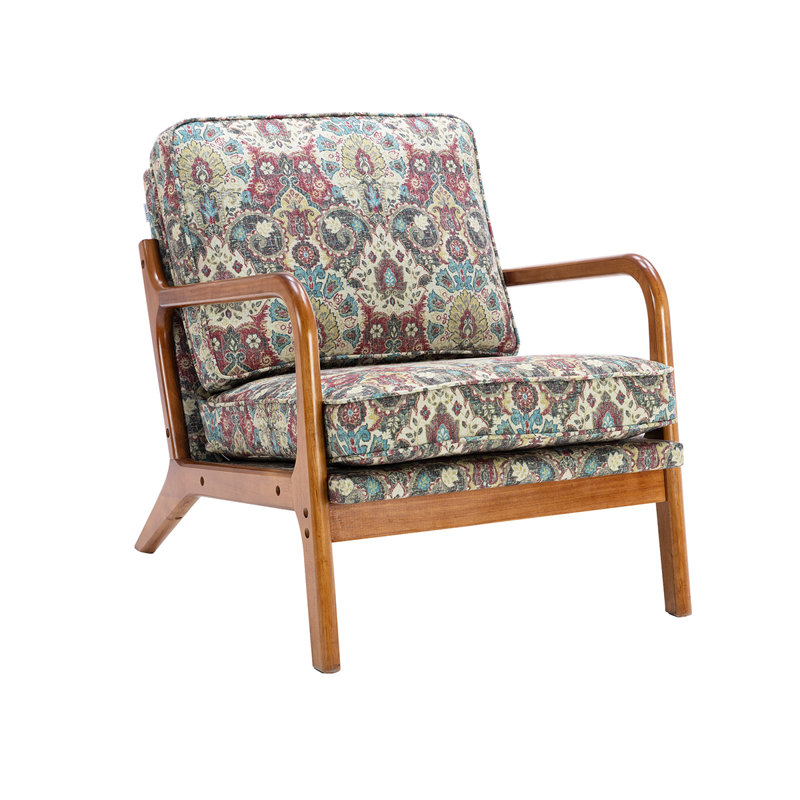 Chaise avec accoudoirs rembourrée Sivage