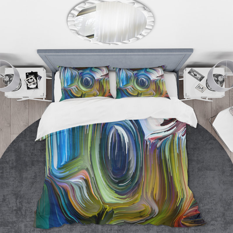 Color Fusion - Ensemble de housse de couette moderne - Microfibre de polyester