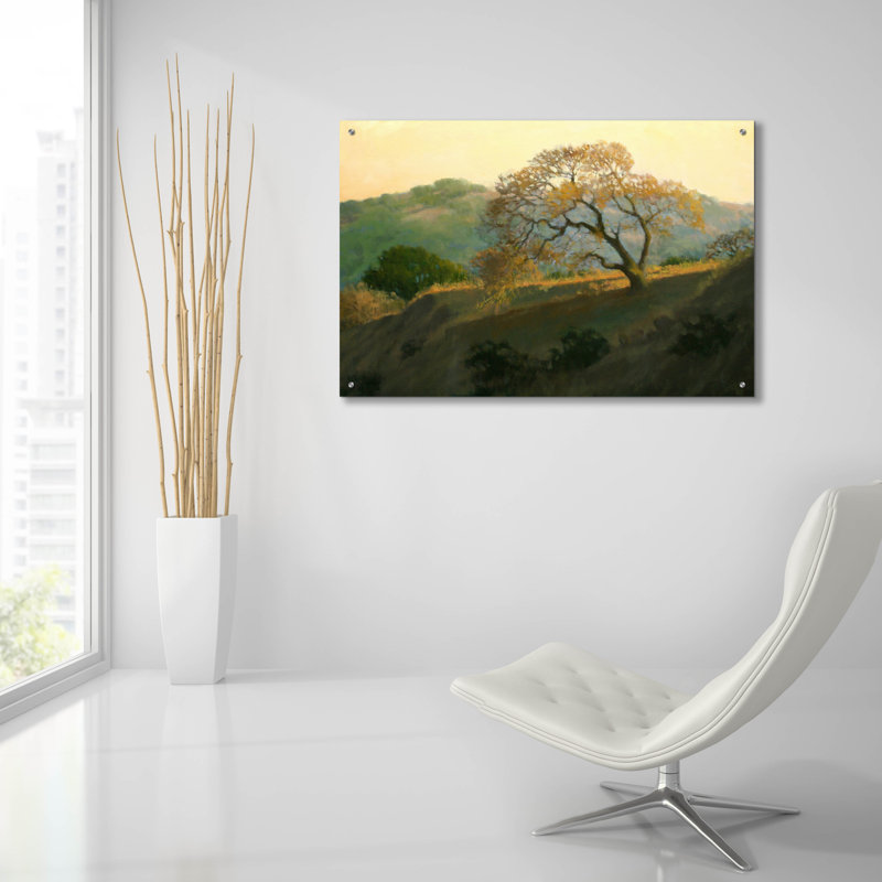 "Art épique" Buckeye Glow "par Kathy O'Leary, art mural en verre acrylique" par Kathy O'Leary, H 24 po x l 36 po x P 0,2 po