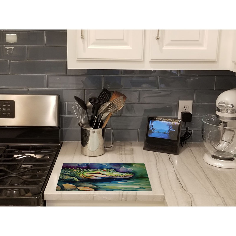 Alligator Glass Cutting Board Large