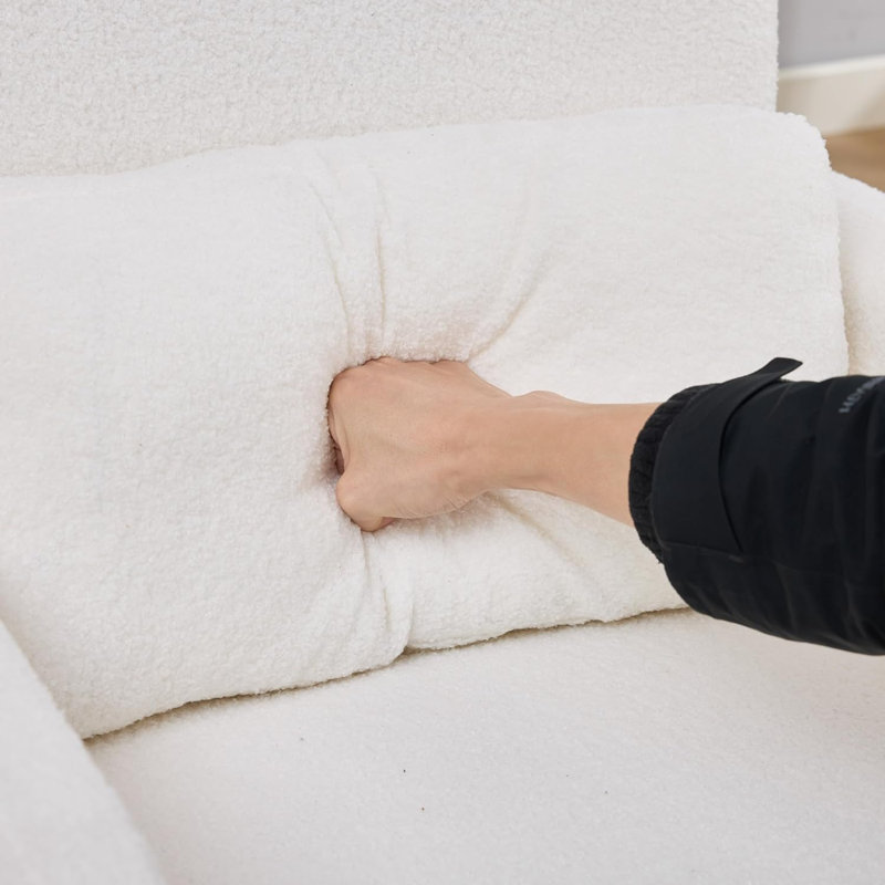 Chaise d'appoint rembourrée en velours Teddy