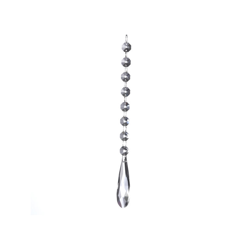 Accessoire d’ornement en verre suspendu, H 9,5 po x l 1 po x P 1 po