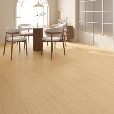 MaxCore Ultra Golden Oak 28 MIL x 7.31 in. W x 48 in. L Waterproof Click Lock Vinyl Plank Flooring (24.5 sq. ft./case)