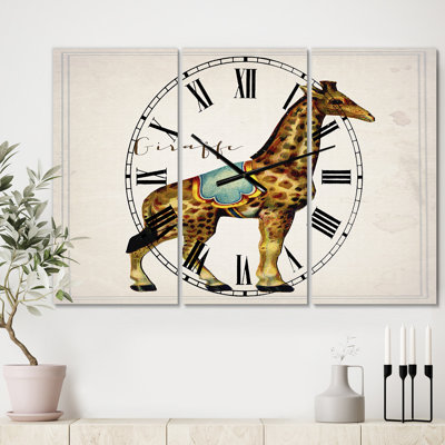 Horloge murale 3 panneaux