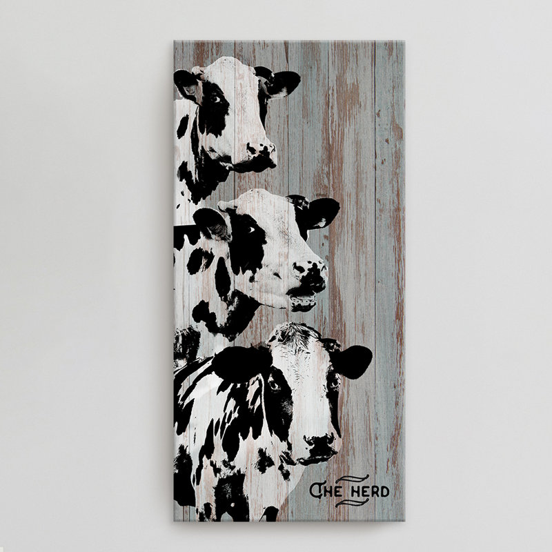 «The Herd» par Olivia Rose - reproduction d'art sur toile tendue, H 48 po x l 24 po x P 1,5 po