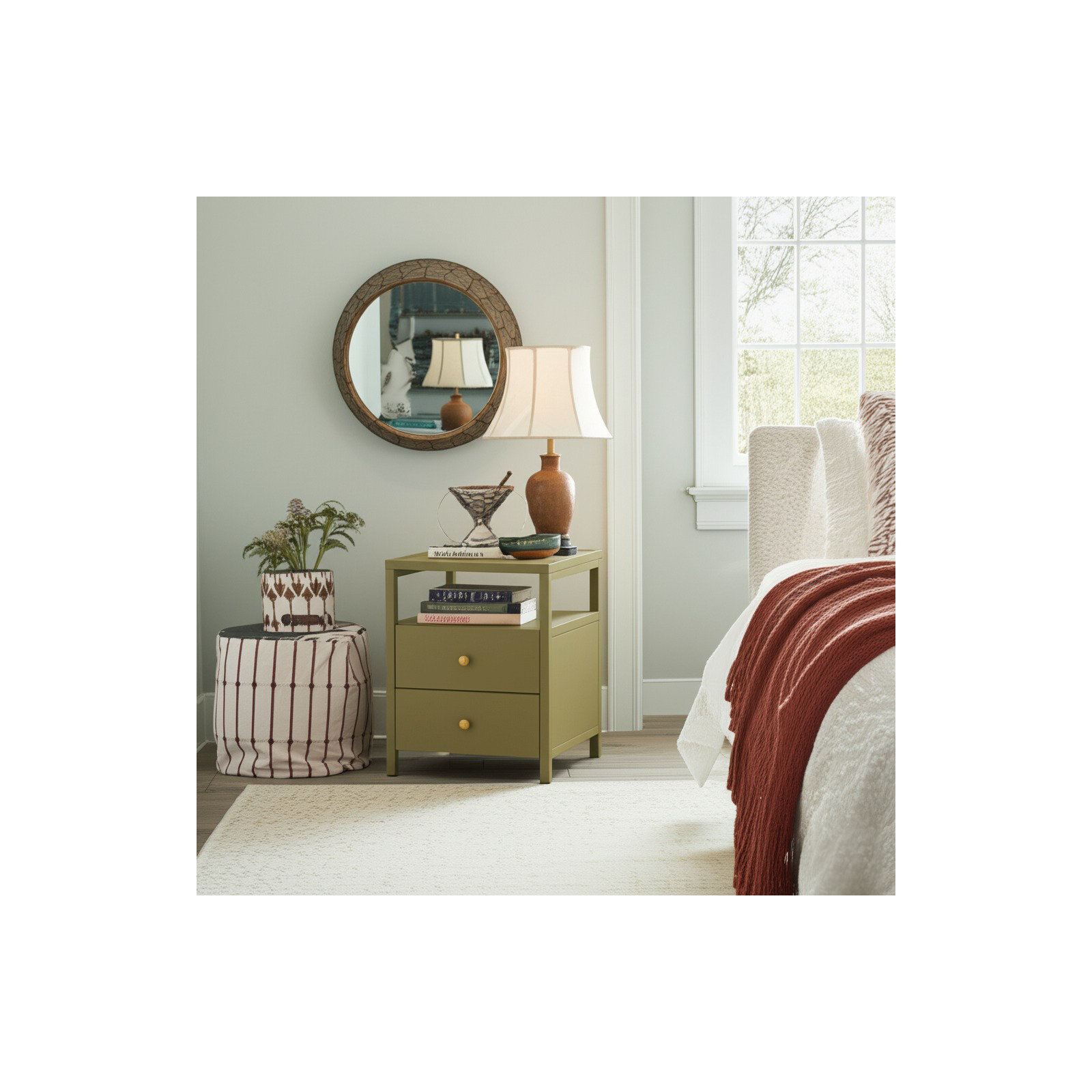 Gracie End Table, Olve Green