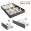 Lit plateforme tapissier avec rangement Arleine-351961688