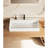 36" x 18" Solid Surface Wall Mount Rectangle Matte White Vessel Sink with Faucet Hole-772180613