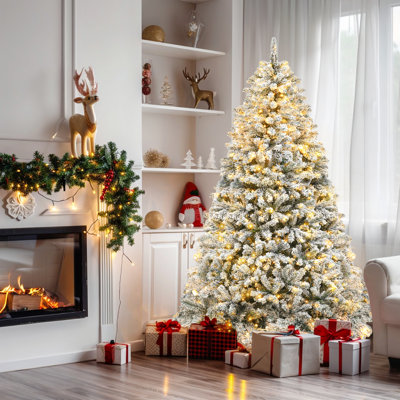Antanasia 6ft Artificial Christmas Tree Warm Lights with Stand