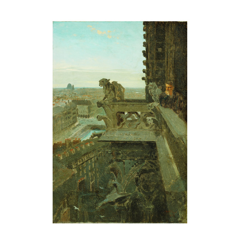 Winslow Homer Gargoyles At Notre Dame, 1867, art sur toile, H 47 po x l 30 po