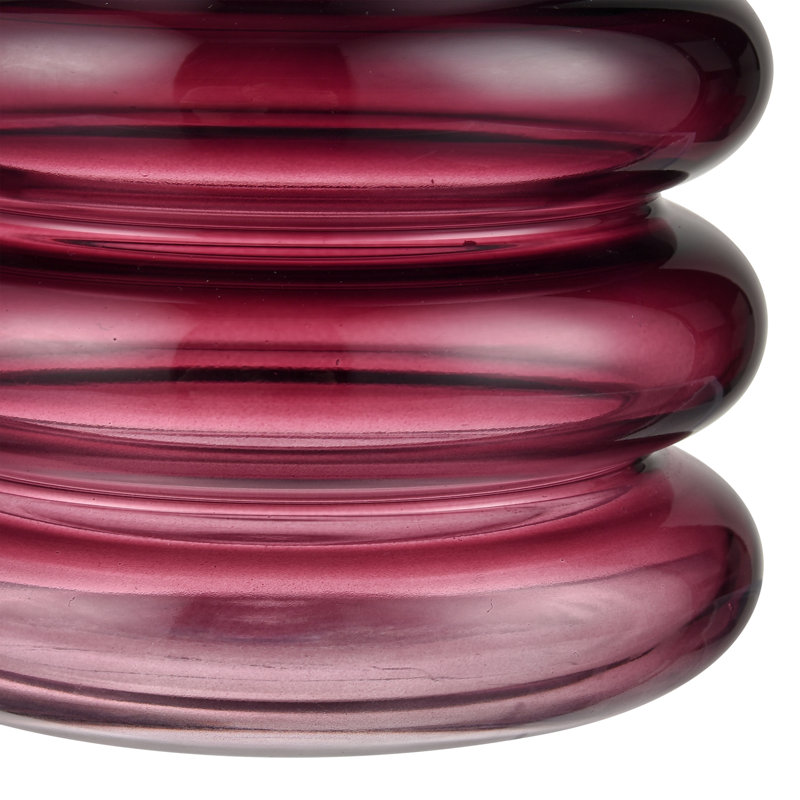 8'' Burgundy Glass Table Vase with Novelty Shape