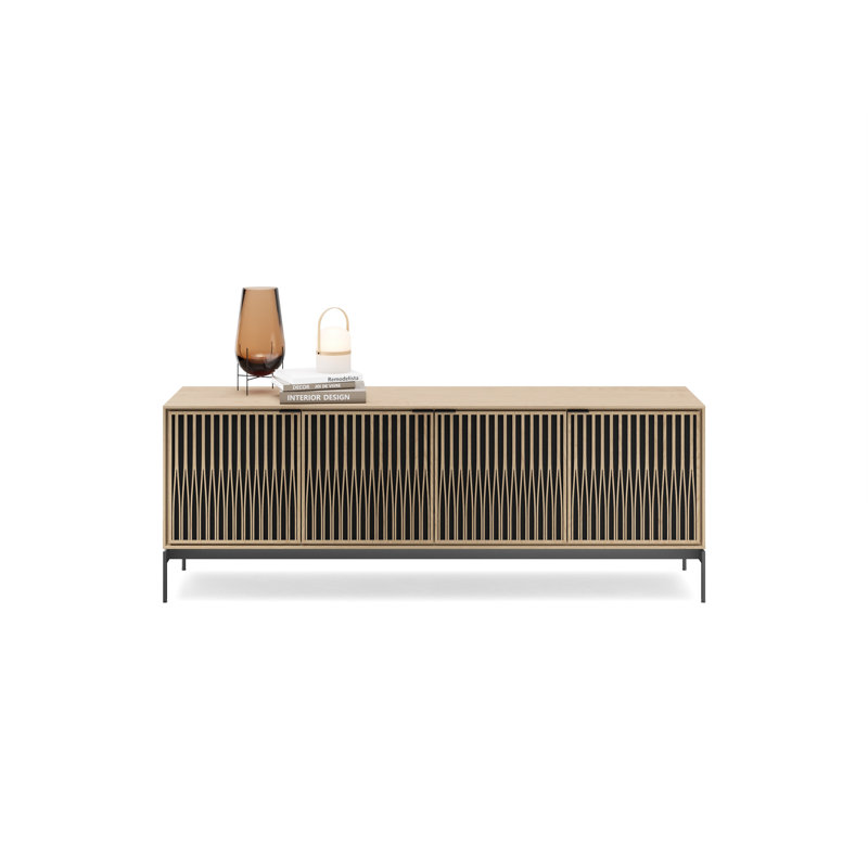 Elements - Cabinet with Console Base - Tune Door, Washed Oak