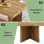 Table de salle à manger ferme robuste pour la maison, la cuisine, le bureau et les espaces de rassemblement avec une surface spacieuse et un design en grain de bois intemporel.