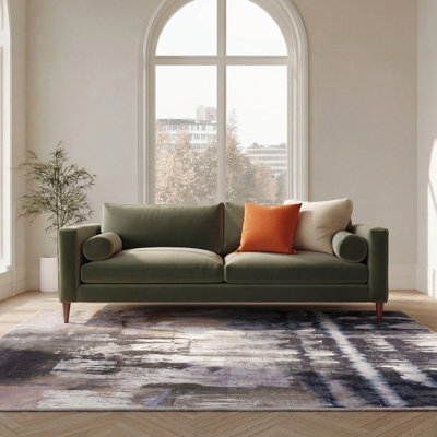 Tancy Abstract Cotton Machine Tufted Area Rug