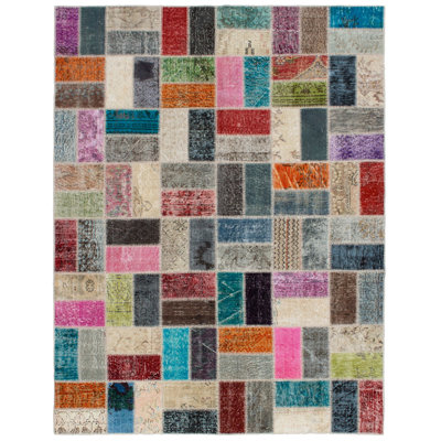 Dhekelia One-of-a-Kind 5'10" x 7'7" 2010s Rectangle Wool Area Rug in Blue and Ivory