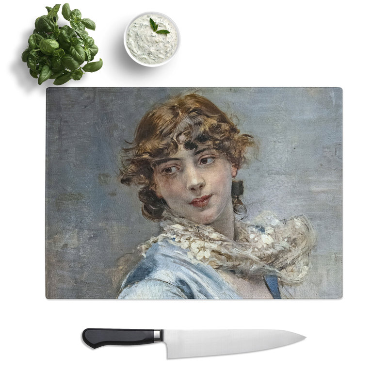 Elegant Lady by Giovanni Boldini Chopping Board, 0.4cm H x 28.5cm W x 39cm L
