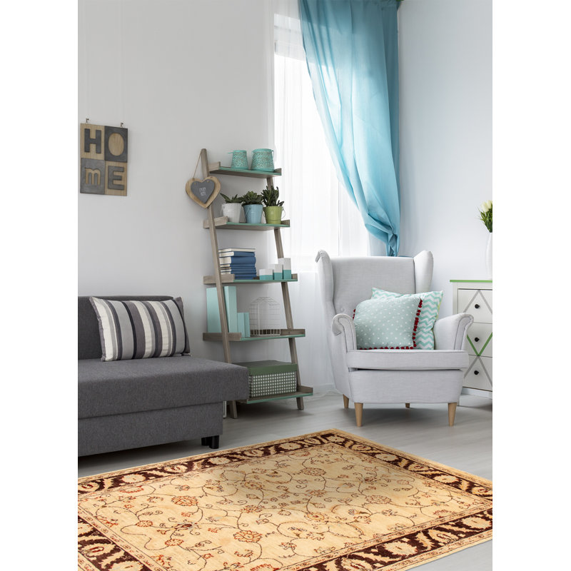 Tapis intérieur en laine 4 pi 9 po x 6 pi 7 po main one-of-kind-noué la 2010 Agamvir