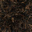 Tapis en polyester à poils longs noir et brun tissé à la main Raminez-124911297-25123671