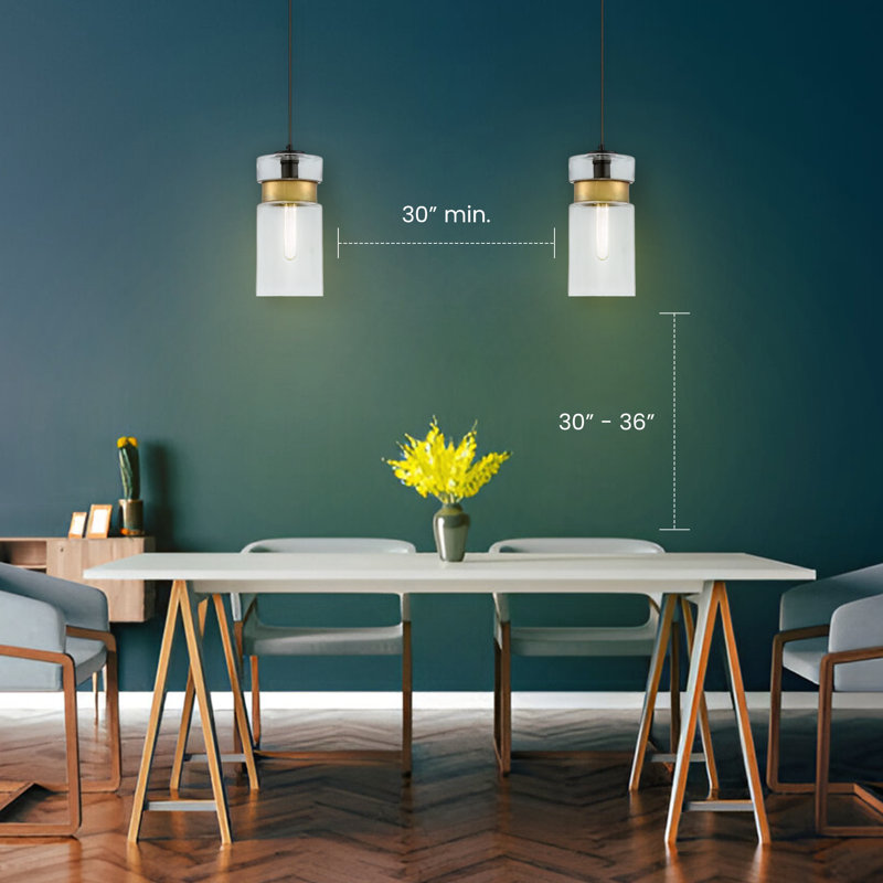 «Luminaire suspendu DEL moderne or sable 24 po Bethel International - Élégance élégante dans un design contemporain»