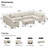 Shavera 155.8" W Velvet Upholstered 8-Person Sectional with Ottoman -2030214830