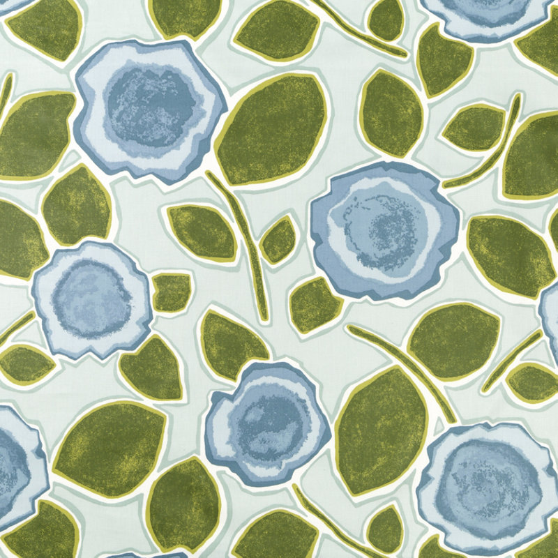 Dwellstudio Beale Garden 100% Cotton Fabric, Peacock