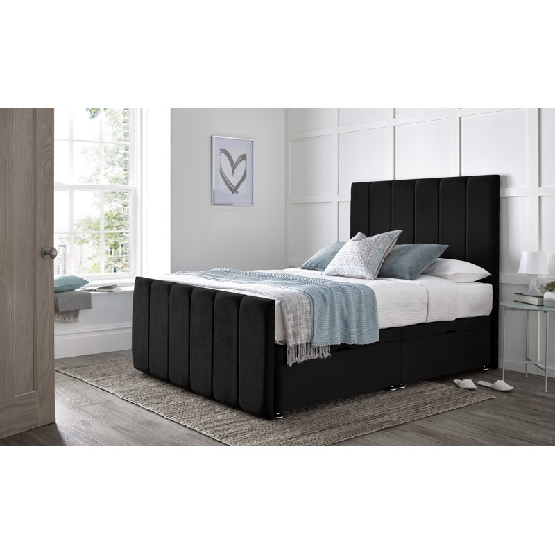 Divan Bed Barbados, Double (4'6), Black