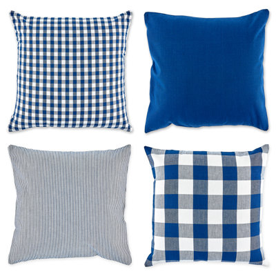 Gingham Check Kitchen Tabletop Bed Cotton Pillow Cover Set