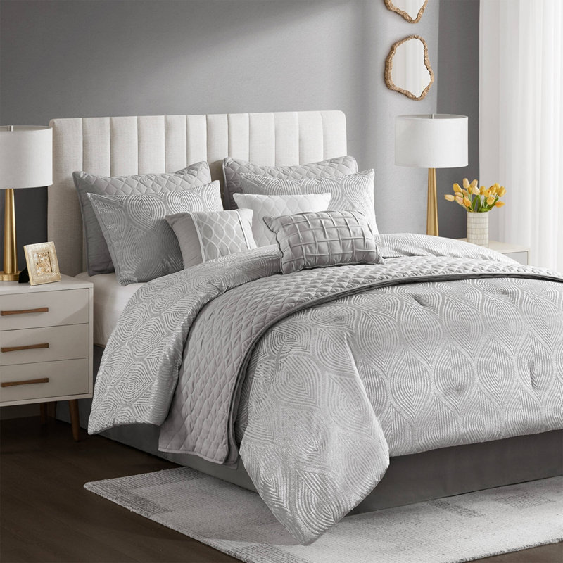 10- Piece King Jacquard Comforter Set