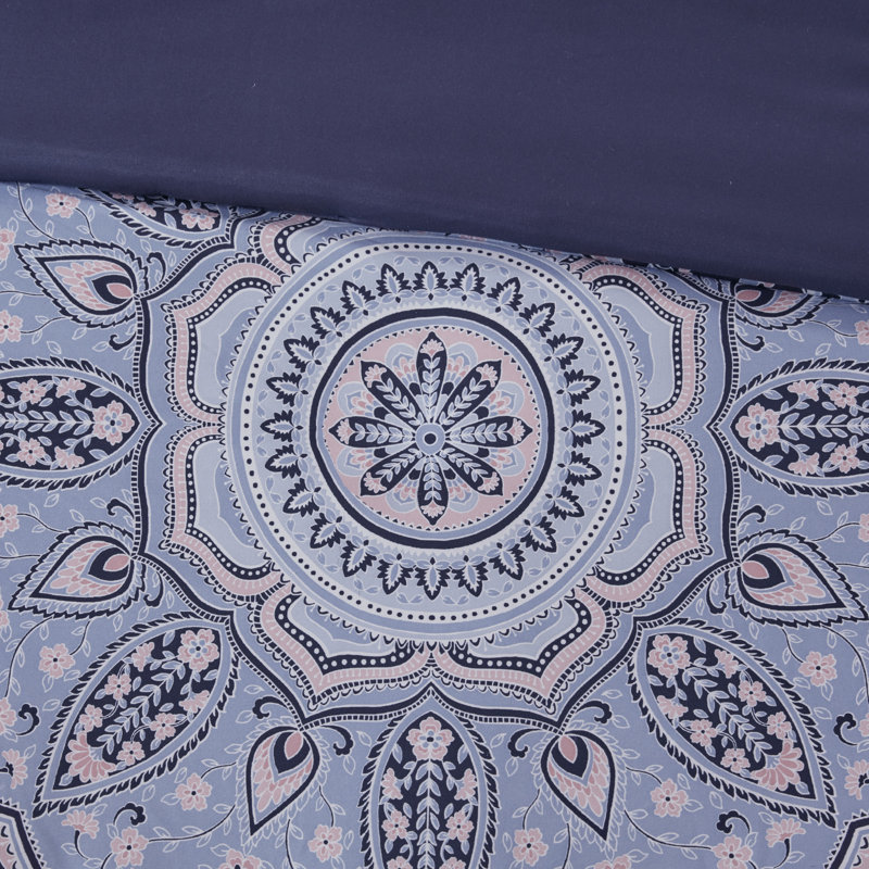 Ensemble de housse de couette en microfibre Vanmatre Blue, Housse de couette double / grand et 4 pièces supp