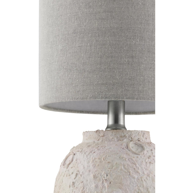 Lampe de table Katelynd, Crème, crème, Gris