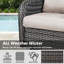 Fauteuils coulissants et pivotants d'extérieur en osier avec coussins de 5 po-2071865373-2071865370