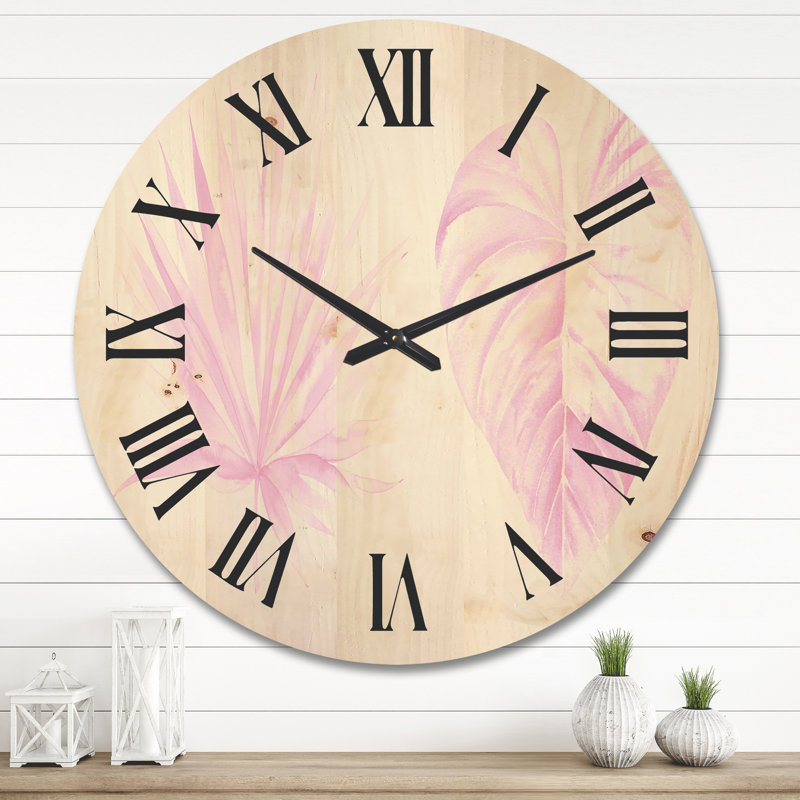 Horloge murale en bois Tropical, Très grand