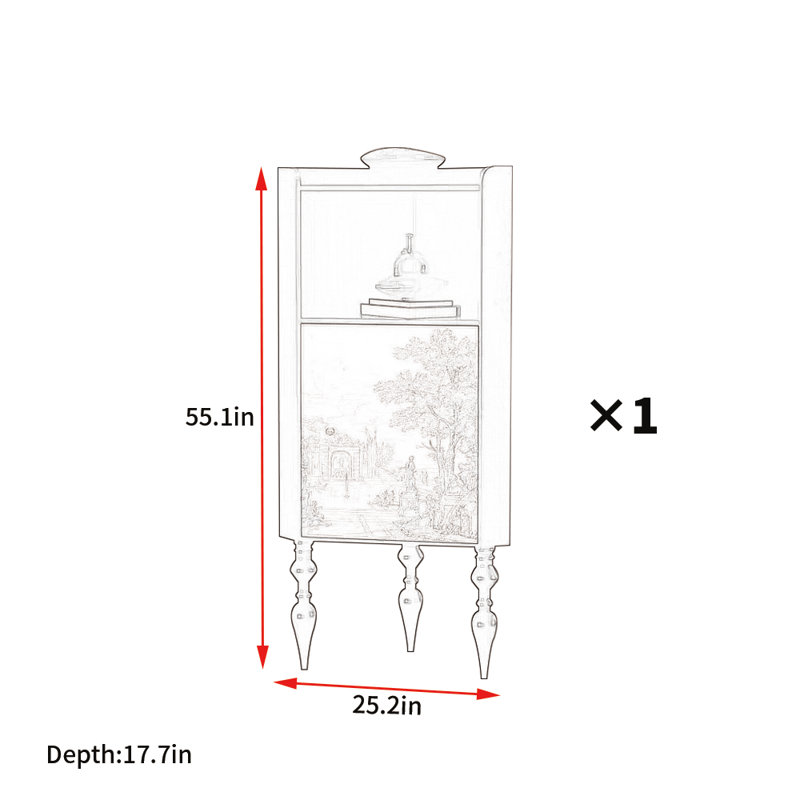 Armoire d'appoint de style rétro français