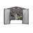 10 FT Spacious Outdoor Metal Storage Shed with Lockable Door, Air Vent & Clear Window, Grey-114887814